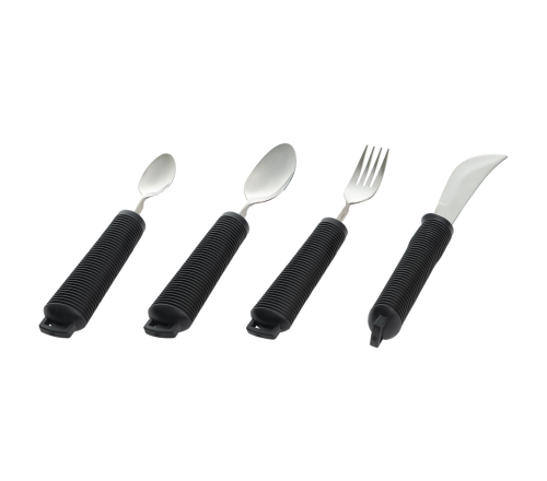 MultiMotion bestekset verdikt/buigbaar 4-delig - Zwart