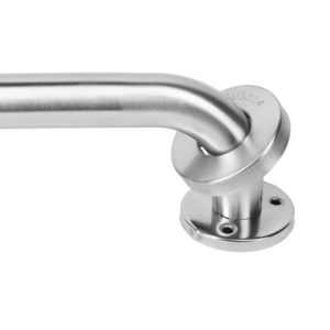 Wandbeugel RVS - 45 cm (ingezoomd op bevestigingspunt met afdekkapje omhoog)