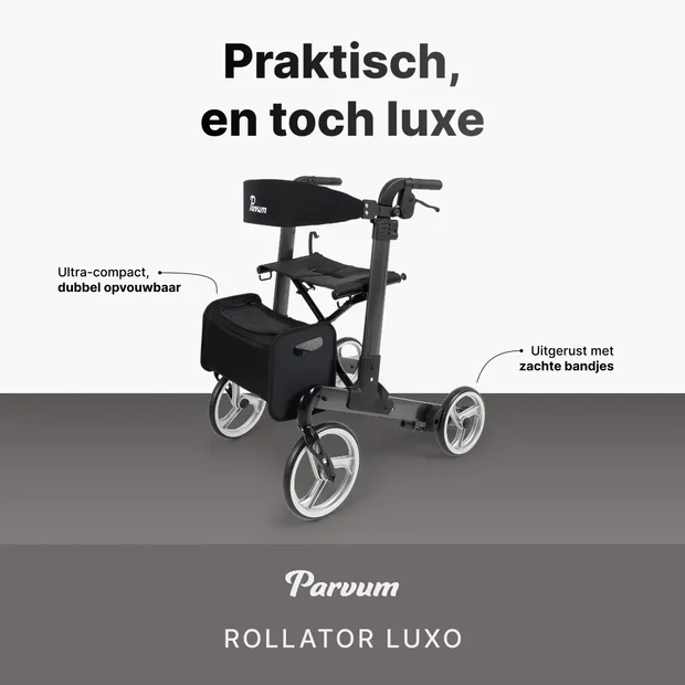 Parvum Rollator Luxo Medium Antraciet - 100710300