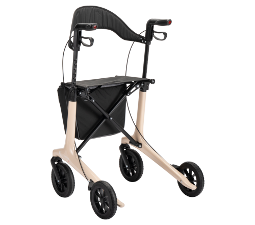 MultiMotion Carbon rollator - Beige - M (achterzijde)