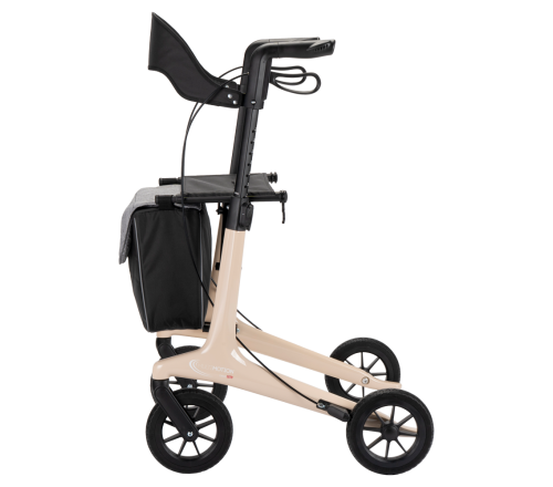 MultiMotion Carbon rollator - Beige - L (zijaanzicht)