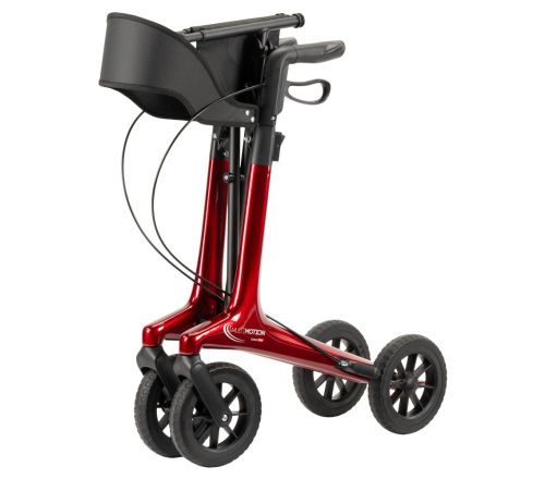 MultiMotion Carbon rollator rood - ingeklapt