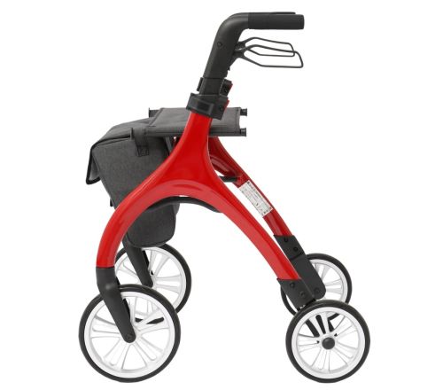 MultiMotion Curve rollator - Rood (zijkant)