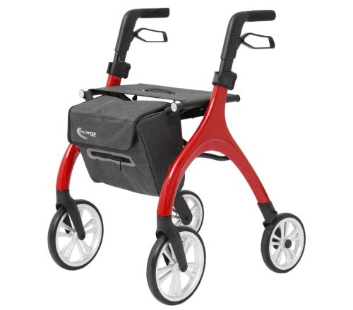 MultiMotion Curve rollator - Rood (rechter voorzijde)