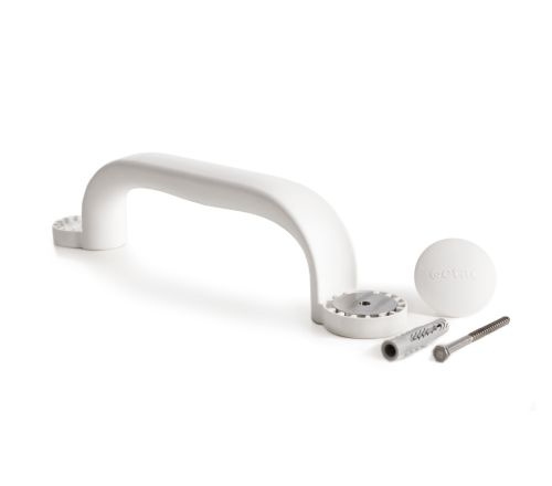 Etac Flex wandbeugel 30cm - Wit (afdekplaatje gedemonteerd met de schroef en een plug er naast)