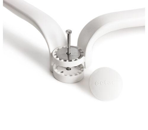 Etac Flex wandbeugel 60 cm - Wit (afdekplaatje los zodat je de schroef ziet zitten)