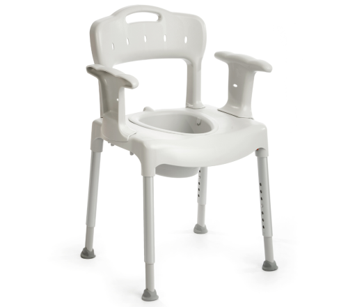 Etac Swift Commode douche-/toiletstoel (voorzijde zonder bekleding en deksel)