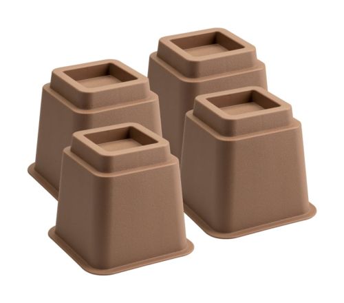 MultiMotion bedverhogers 13 cm - Bruin (set van 4 stuks)