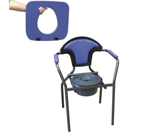 Herdegen toiletstoel blauw - voorzijde zonder zitplaat