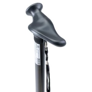 MultiMotion wandelstok met anatomisch handvat - Zwart - Rechts (ingezoomd op handvat)