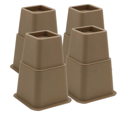 MultiMotion bedverhogers 21 cm - Bruin (4 stuks)