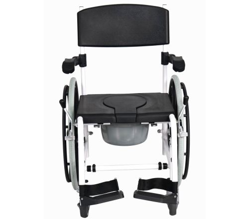 MultiMotion Douche-/toiletstoel met 24" wielen (voorkant)