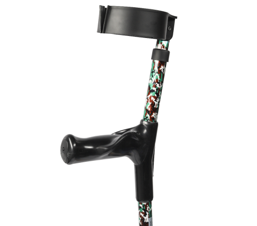 Multimotion elleboogkrukken met print - Camouflage voorzijde