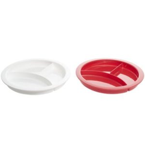 3-vaks bord met zuignap - Rood