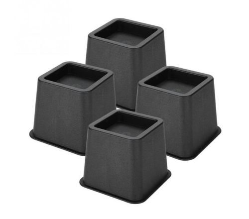MultiMotion bedverhogers 8 cm - Zwart (set van 4 stuks)
