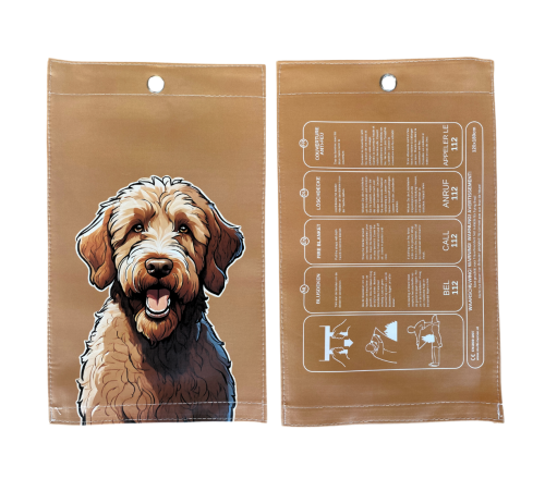 MultiMotion blusdeken - Labradoodle print (voor en achterzijde van de hoes)