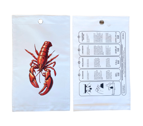 MultiMotion blusdeken - Kreeft print (voor en achterzijde van de hoes)