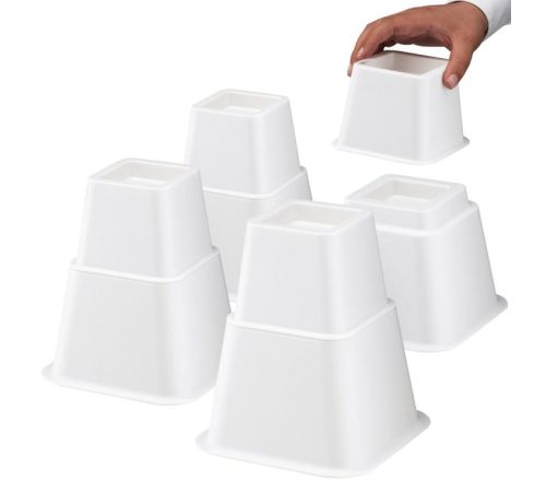 MultiMotion bedverhogers 21 cm - Wit (set van 4 stuks)