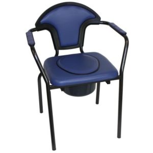 Herdegen toiletstoel blauw - voorzijde