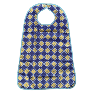 MultiMotion wasbare slab met print - Blauw/geel geruit