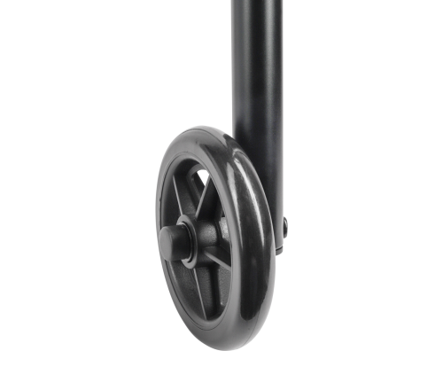 MultiMotion Looprek met wieltjes (ingezoomd op een wieltje)