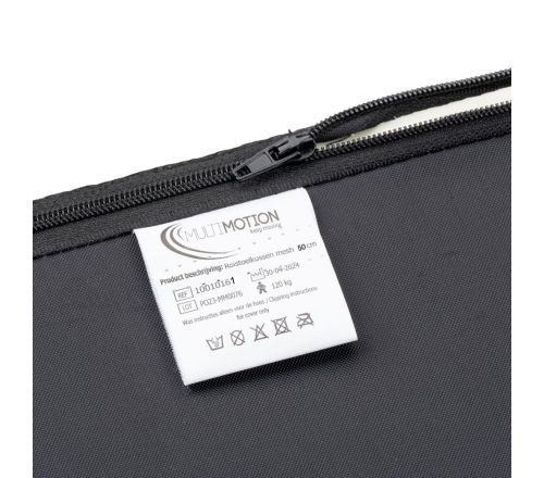 MultiMotion Rolstoelkussen mesh - 50 cm (ingezoomd op het label)