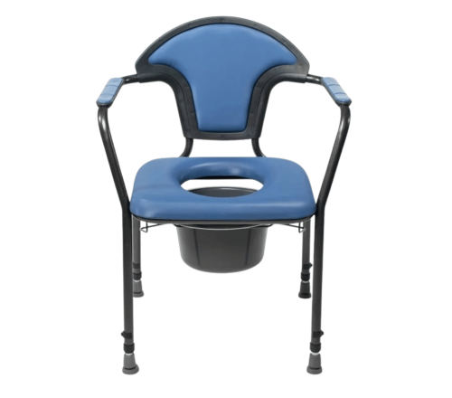 Herdegen toiletstoel in hoogte verstelbaar Blauw - voorzijde