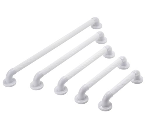 Wandbeugel kunststof - alle 5 de maten naast elkaar