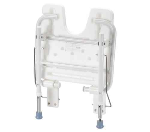 MultiMotion opklapbaar douchezitje met steunpoten (opgeklapt)