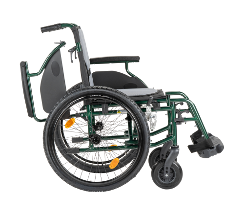 MultiMotion M10 rolstoel - Groen - 50 cm zitbreedte (met een armleuning omhoog geklapt)