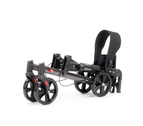 Multimotion Double rollator antraciet dubbel ingeklapt