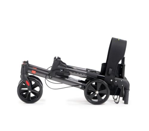 Multimotion Double rollator antraciet dubbel ingeklapt zijkant