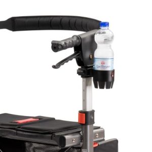 MultiMotion bekerhouder – Voor Trollimaster RA60 rollator (gemonteerd aan een rollator met een flesje water in de houder)