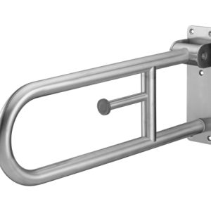 MultiMotion toiletbeugel opklapbaar RVS - 60 cm met toiletrolhouder