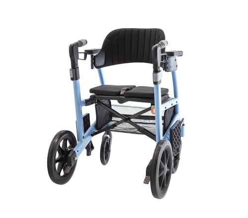 Triumph Prestige 2-in-1 rolstoel/rollator - sky blue (als rolstoel)