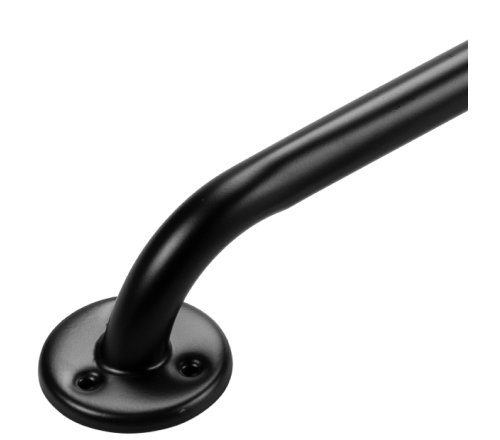 Wandbeugel mat zwart - 30 cm (ingezoomd op de bevestigingsplaat)