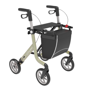 Rollator Rehasense Streamer + Dichte tas en stokhouder