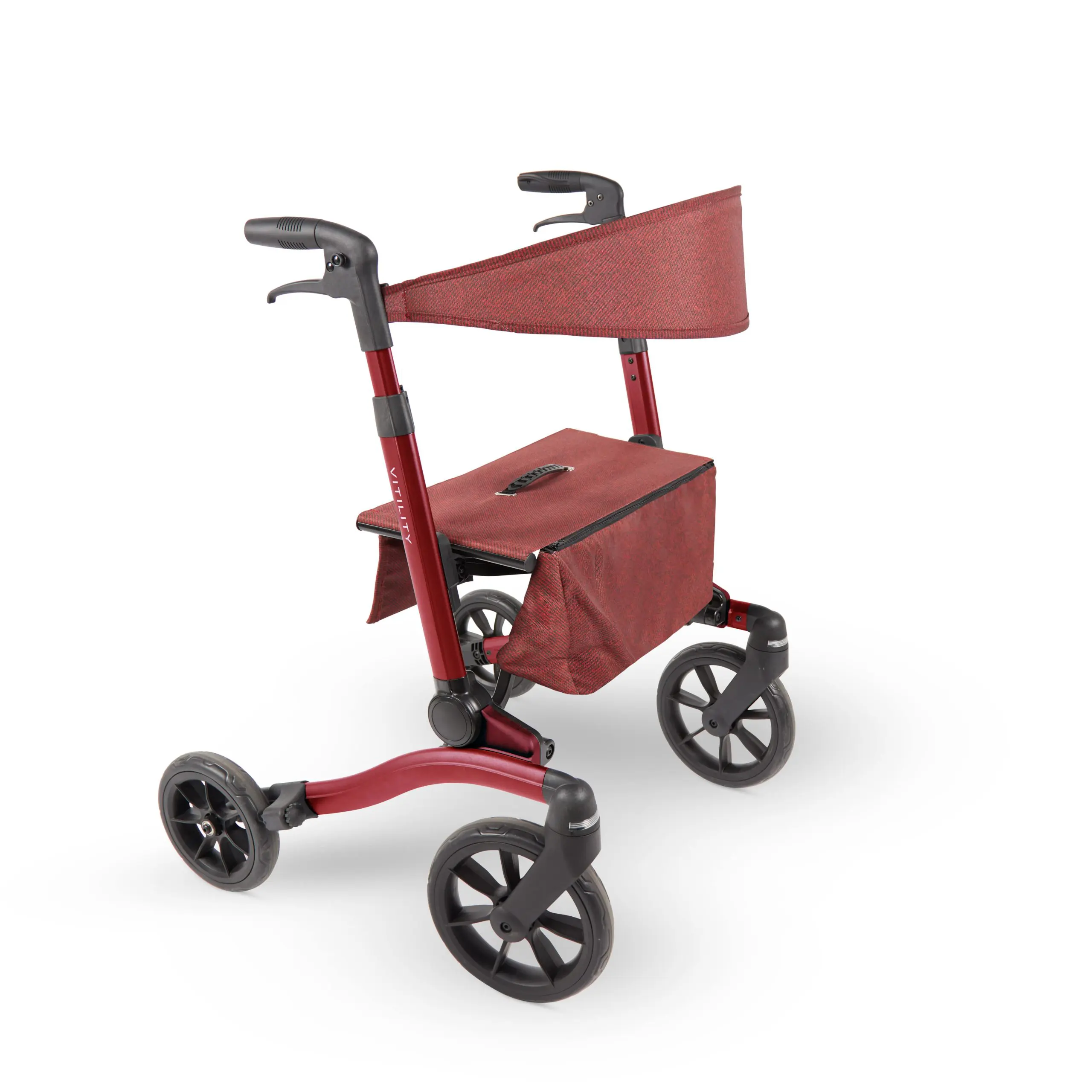 Vitility Rollator – Sequoia red - Dubbel opvouwbaar