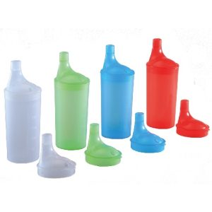Drinkbekerset met lange tuitdeksels