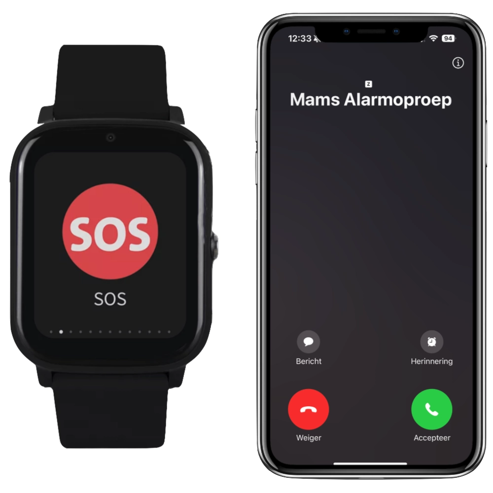 LifeWatcher Prime - SOS horloge met GPS en Beeldbellen - Afbeelding 2