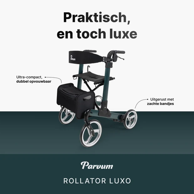 Parvum Rollator Luxo (Large / Petrolgroen)